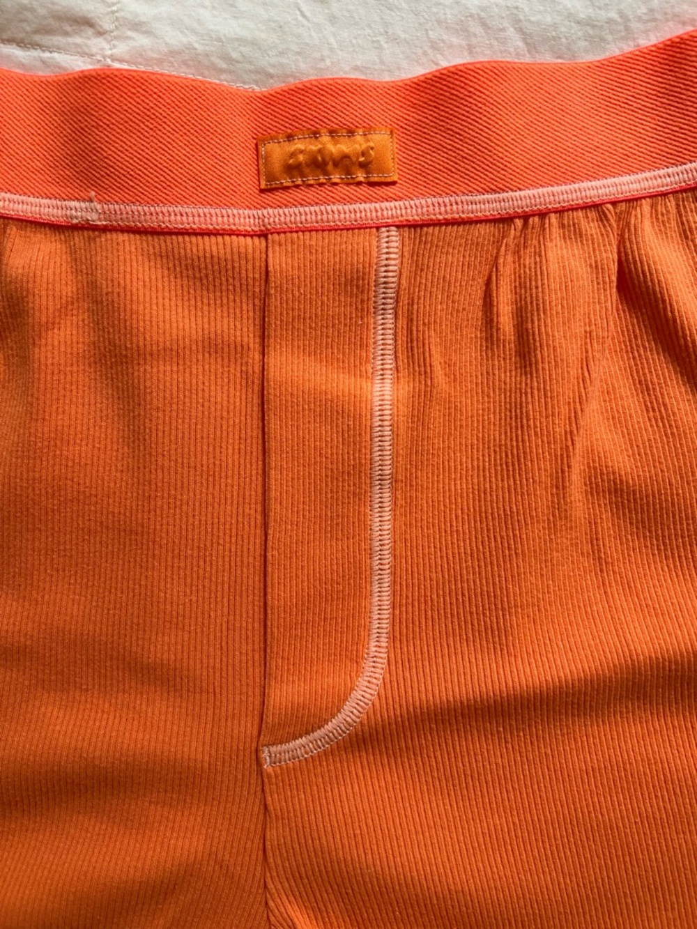 Skims ribbed boxer shorts orange size small - Picture 2 of 7